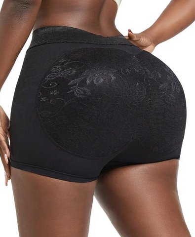 Tummy Control Butt Lift Lace Shorts With Butt Pads