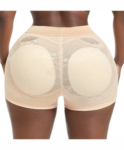 Tummy Control Butt Lift Lace Shorts With Butt Pads