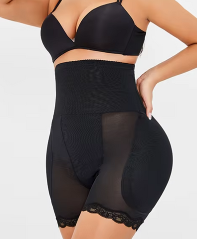 High Waist Sheer Padded Hip & Butt Lift Shaper