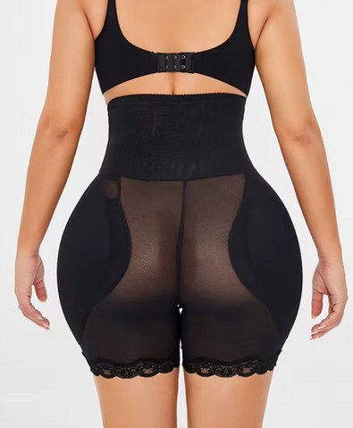 High Waist Sheer Padded Hip & Butt Lift Shaper