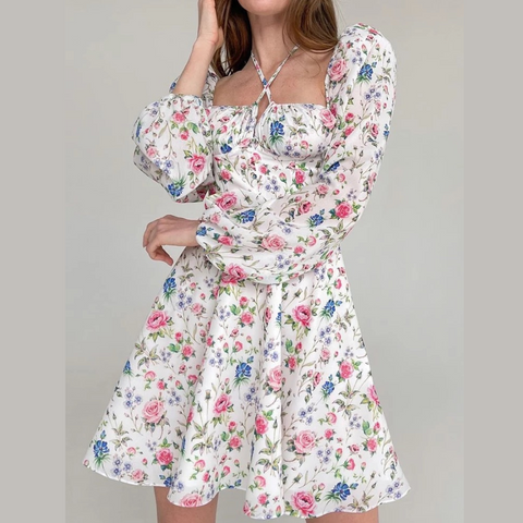 Susie - Floral Print Mini Dress