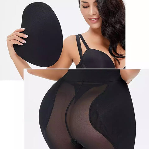 Zip Front Butt Lift Bodysuit With Hip Pads