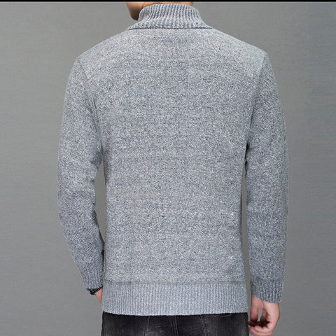 Gian - Knitted Zip Front Cardigan