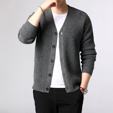 Jackson - Ribbed Knitted Men's Cardigan