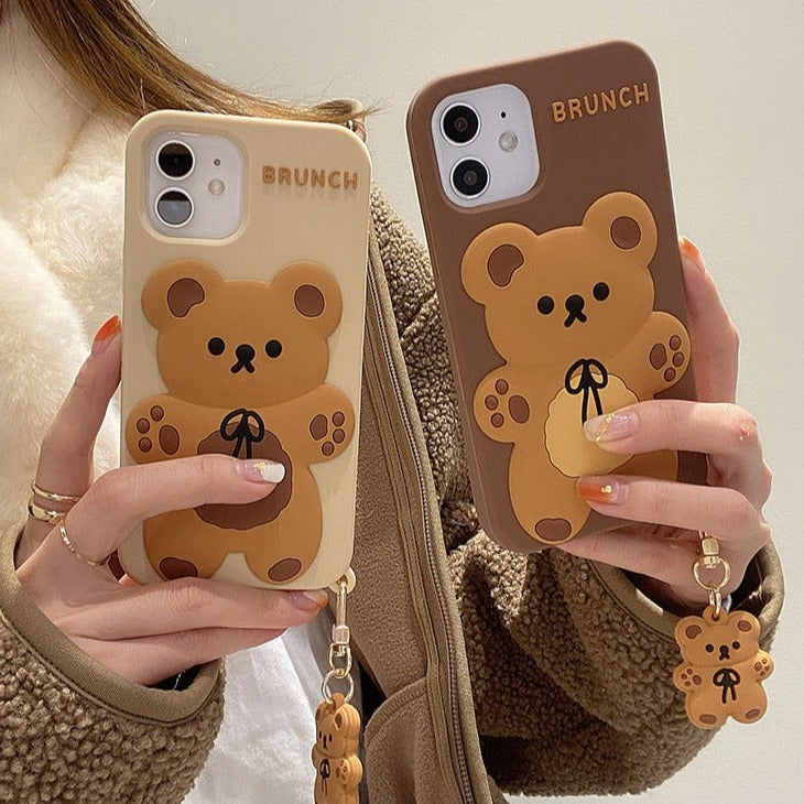 Cute 3D Bear Case for iPhone