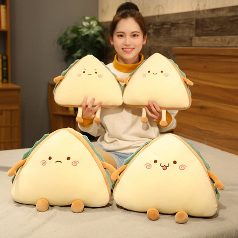 Lindos juguetes de peluche en forma de sándwich