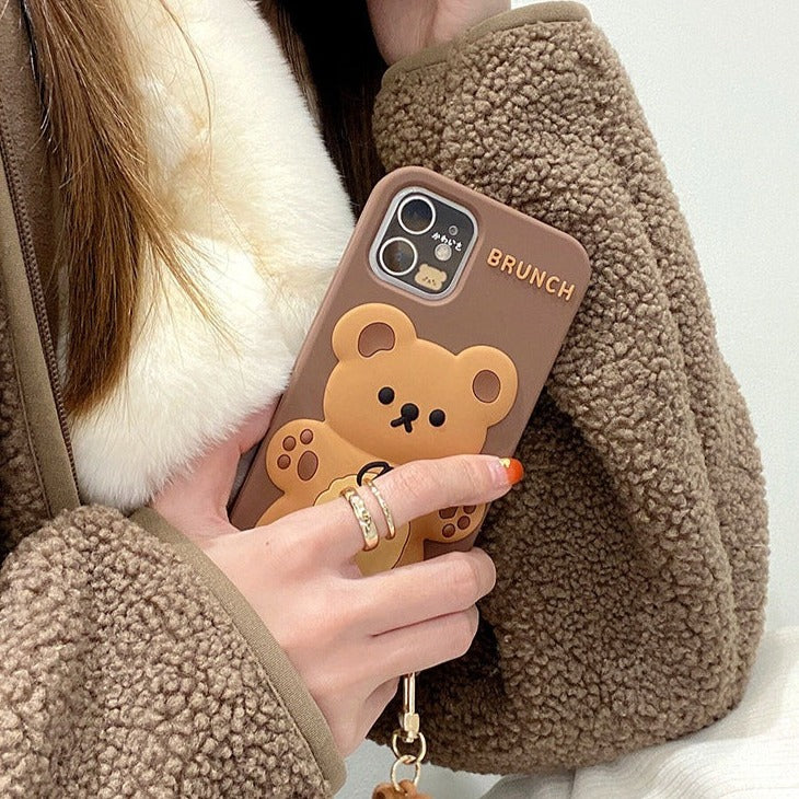 Cute 3D Bear Case for iPhone