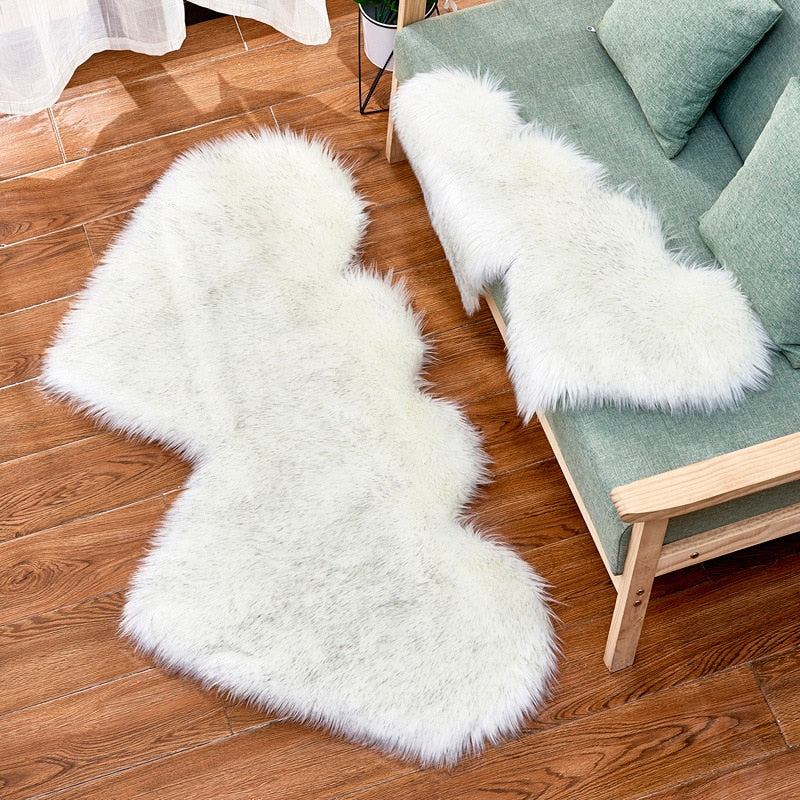 Double Heart Fluffy Carpets