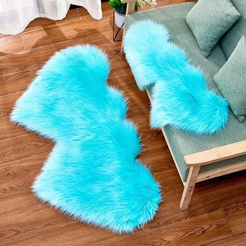 Double Heart Fluffy Carpets