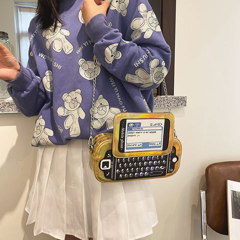 Bolso bandolera con forma de teléfono móvil