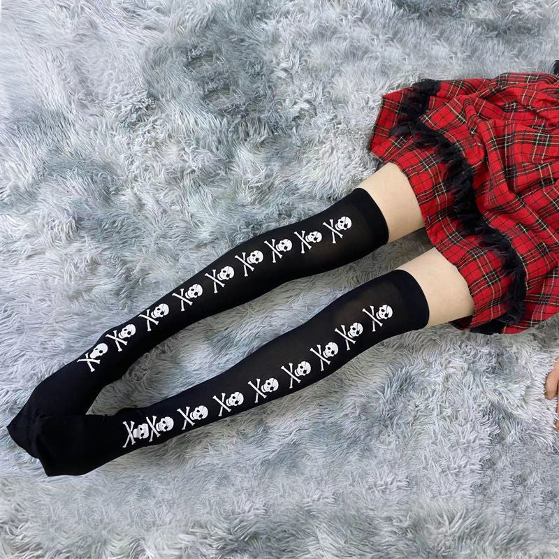 Dark Skull Stockings