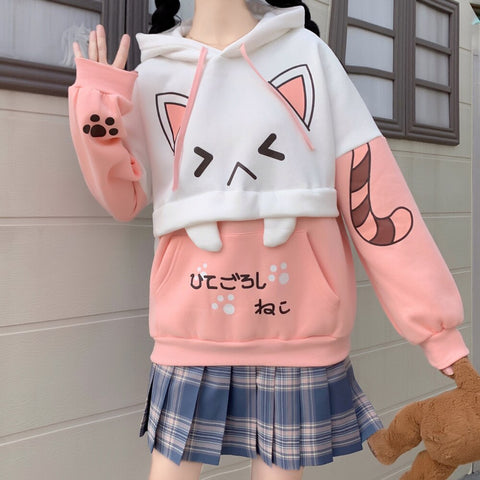 Harajuku Katzenohr Kawaii Hoodie