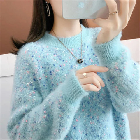 Kawaii Samt Lässiger Pullover