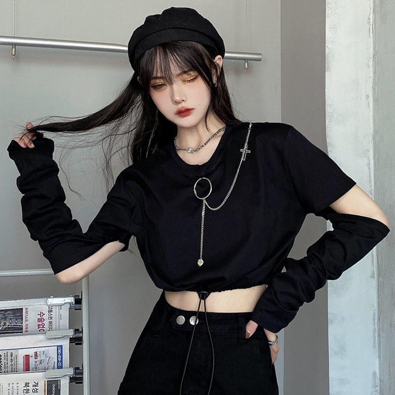 Darkwear Removable Sleeve T-shirt with Chain