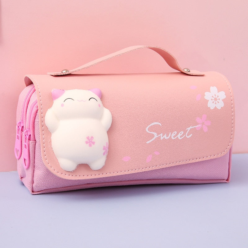 Estuche para lápices con animales suaves kawaii