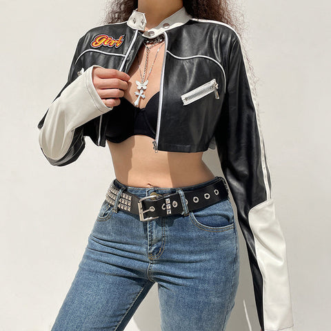 Cropped Punk Style Jacket