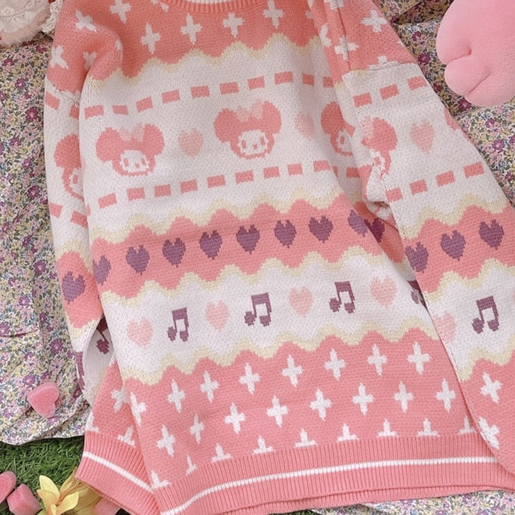 Kawaii Japanischer Erdbeerbär Pullover