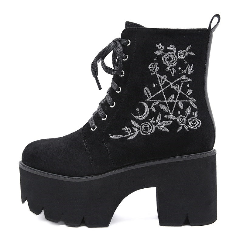 Gothic Fashion Platform Boots