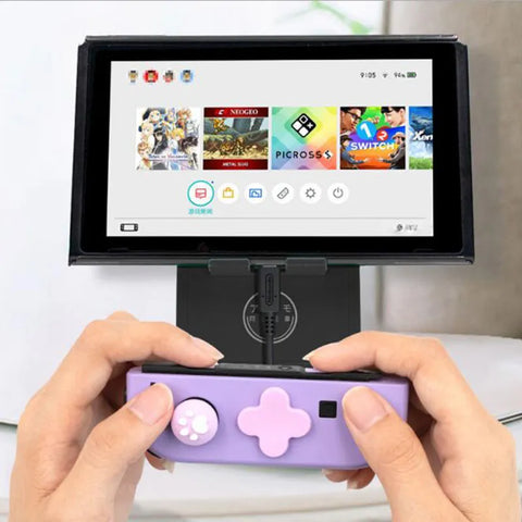 Tapas de agarre para pulgar con forma de pata de Kawaii para Switch