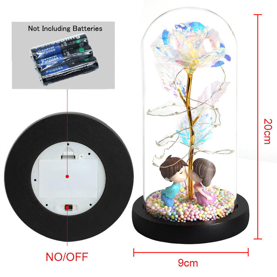 Glass Rose Romantic Light