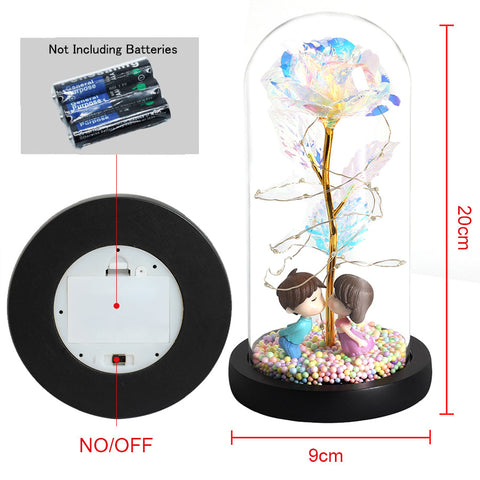 Glass Rose Romantic Light