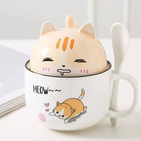 Kawaii-Katzen- und Shiba-Inu-Tassen