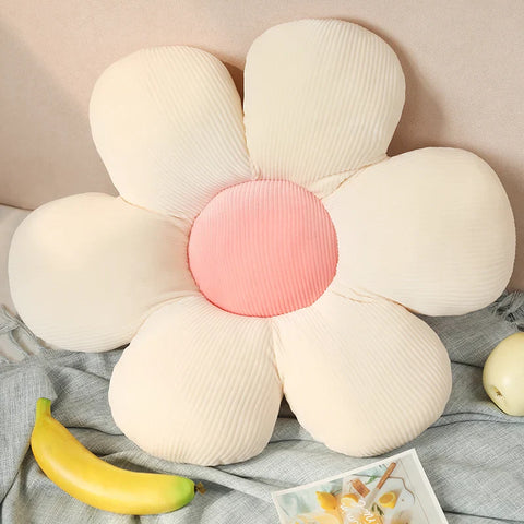 Almohada de peluche con forma de flor kawaii