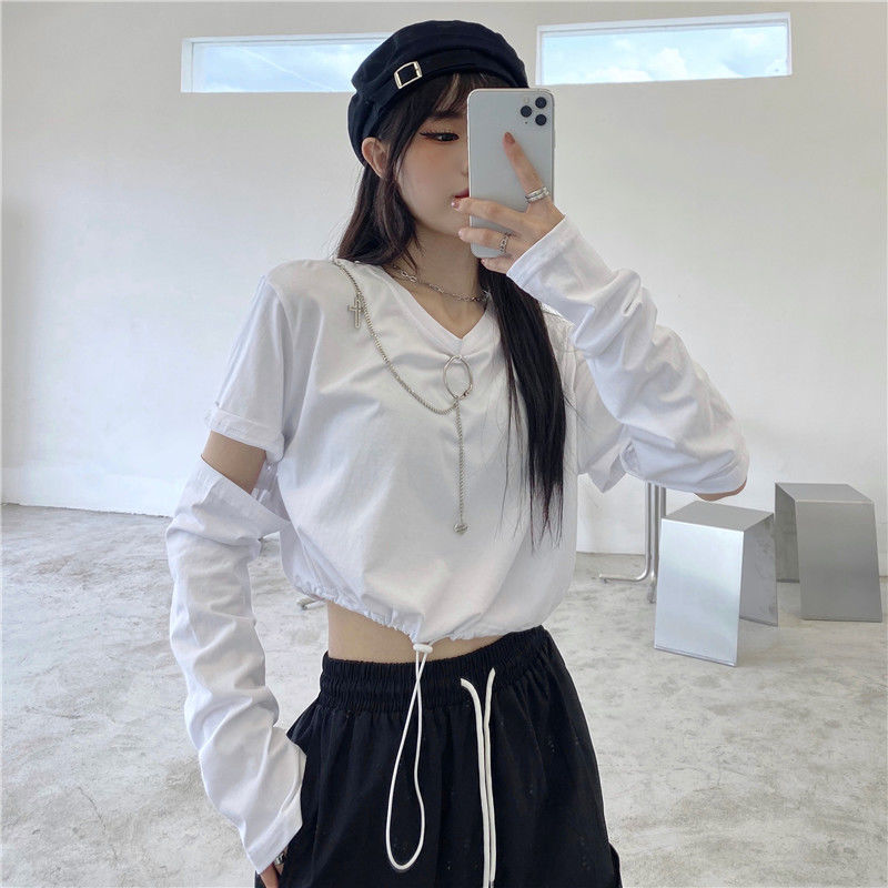Darkwear Removable Sleeve T-shirt with Chain