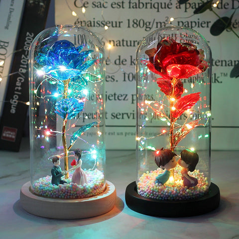 Glass Rose Romantic Light