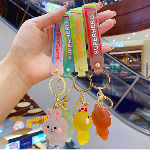 Kawaii Animals Crystal Keychain