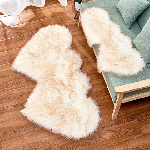 Double Heart Fluffy Carpets