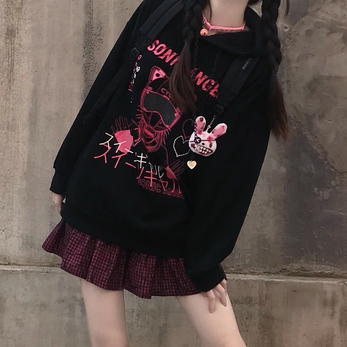 Pastel Goth Anime Hoodie