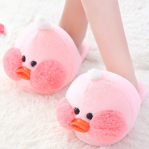 Pantuflas de patitos de peluche kawaii