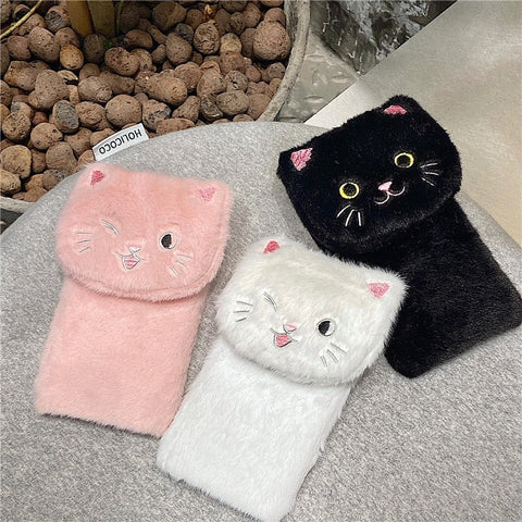 Funda blanda de gato de peluche kawaii para Xiaomi