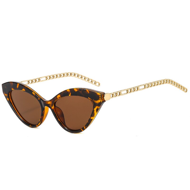 Retro Cat Eye Metal Chain Frame Sunglasses