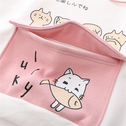 Kawaii-Katzen-Hoodie