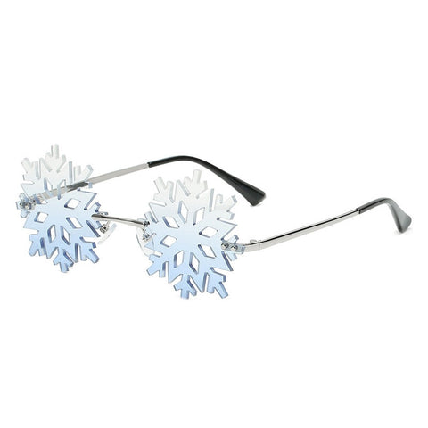 Randlose Brille mit Schneeflockenmotiv