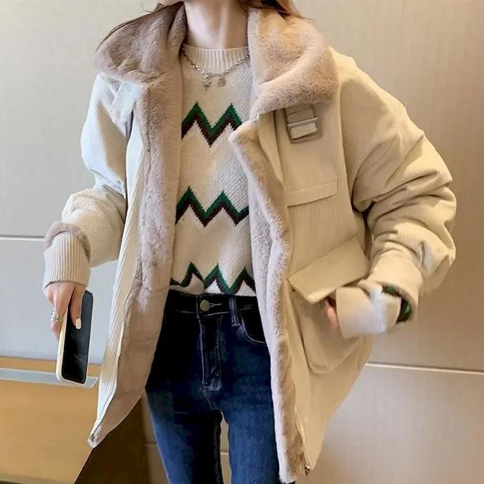 Chaqueta de invierno estética coreana