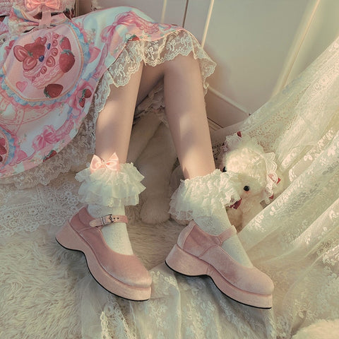 Cute Vintage Socks with Bow