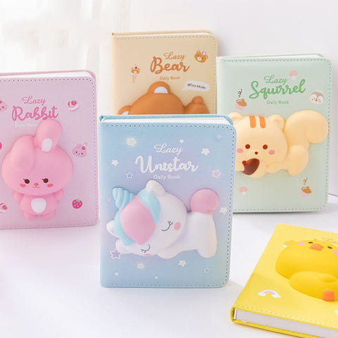 Planificador de animales kawaii en colores pastel