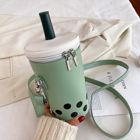 Bolsa con forma de taza de té con leche