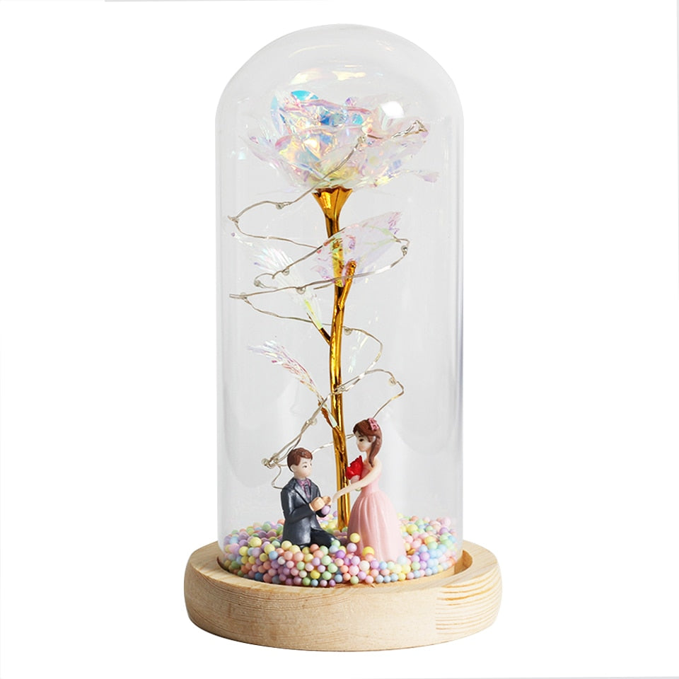 Glass Rose Romantic Light