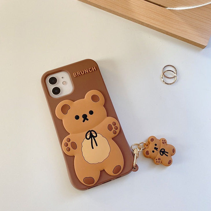 Cute 3D Bear Case for iPhone