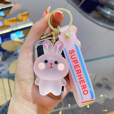 Kawaii Animals Crystal Keychain