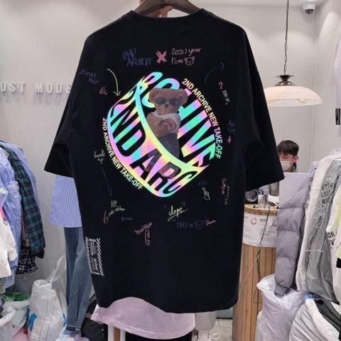 Harajuku Reflektierendes T-Shirt 