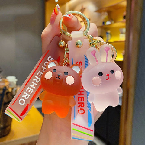 Kawaii Animals Crystal Keychain