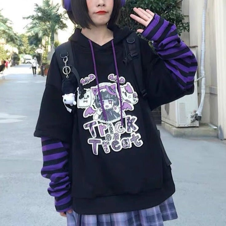 Sudadera con capucha de anime harajuku