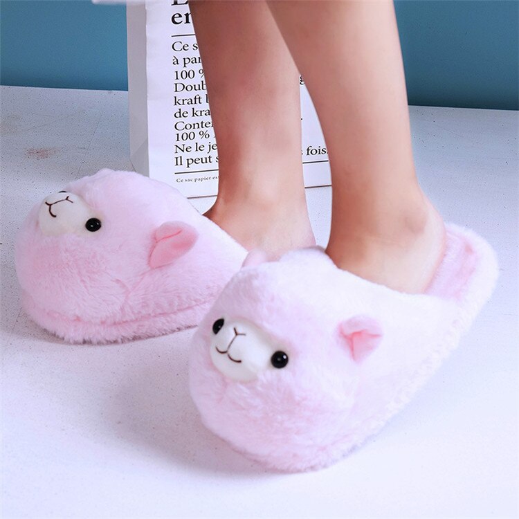 Lindas pantuflas de alpaca