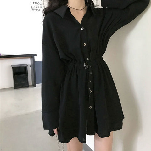 Elegant Black Long Sleeve Dress