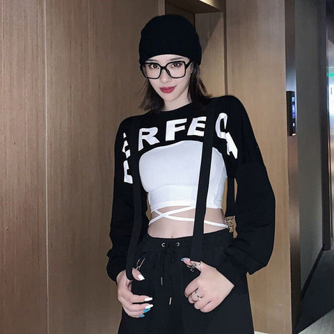 Crop-Top-Set im koreanischen Stil